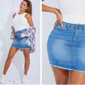 NWT Light Blue Stretch Denim Skirt
